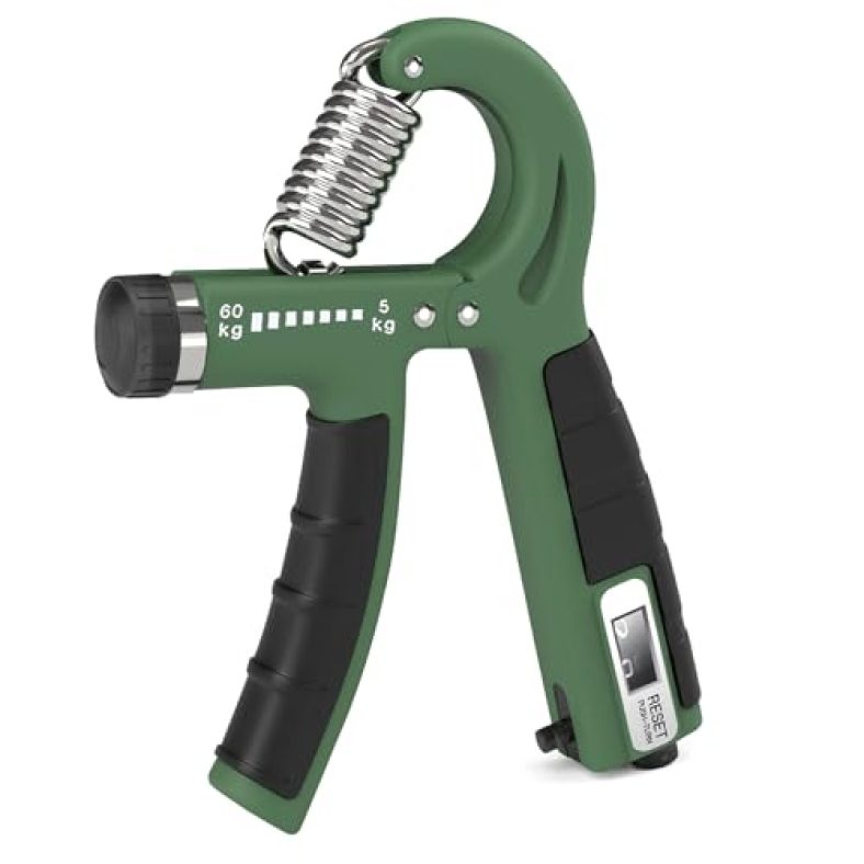 Getfit Premium Hand Grip Exerciser With Adjustable Resistance (10-40 Kg) – Forearm Strengthener And Muscle Builder, Green (Pack Of 1)