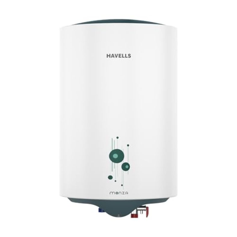 Havells Monza 25 Litre Storage Water Heater | Faster Heating, Glass Coated Tank, Heavy Duty Heating Element | Warranty: 7 Year On Tank, Free Installation, Free Flexi Pipes | (White)