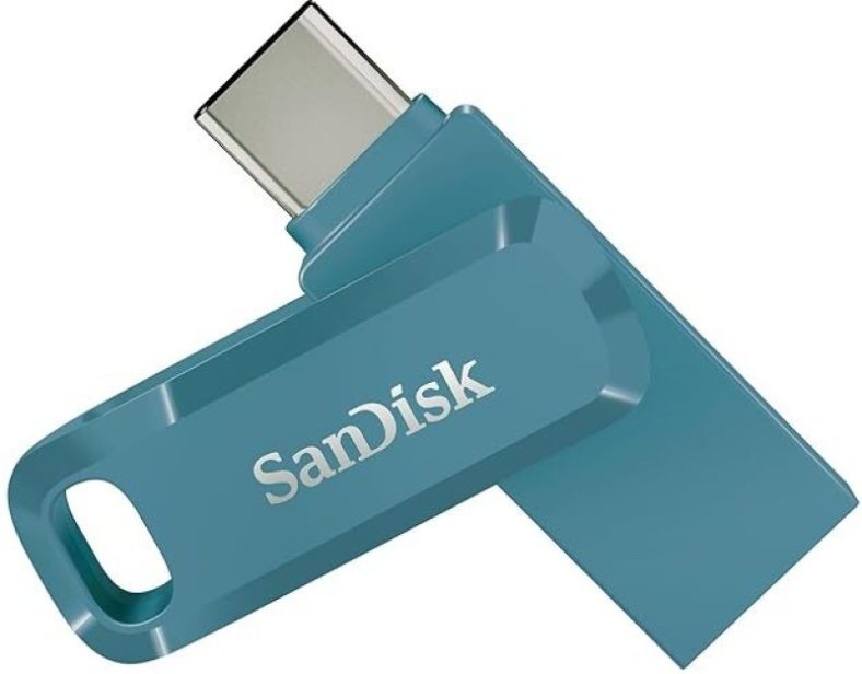 Sandisk Sdddc3-128G-I35Nbb / Mobile Dual Drive / 400 Mbs 128 Gb Otg Drive(Blue, Type A To Type C)