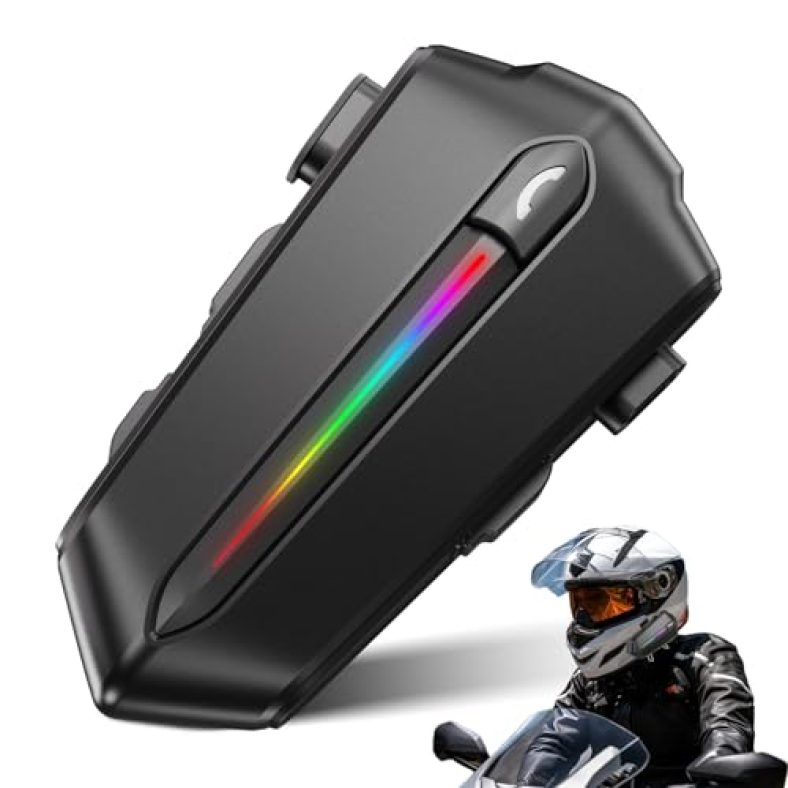 Edyell C5S Motorcycle Bluetooth Headsets, Wireless Dual Earphone On-Ear Helmet Bluetooth V5.3, Hd Calling And Hifi Music, Ip67 Waterproof Helmet Bluetooth Headset, Compatible With All Helmets