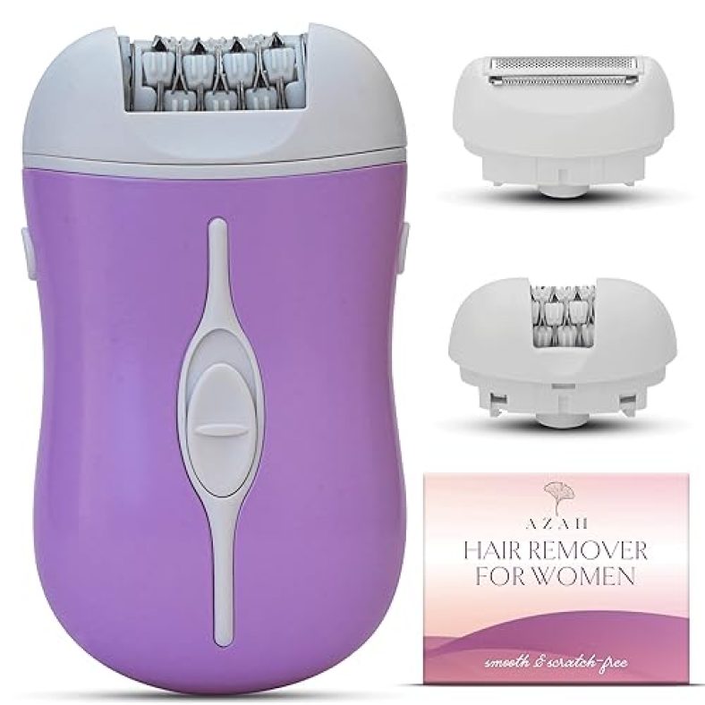 Epilator For Women By Azah | 2 In 1 Body Shaver & Epilator |Mini Portable Electric Shaver For Women & Men| Hair Removal, Epilator & Bikini Trimmer, Portable & Convenient Shaving Machine | 1 Year Warranty |