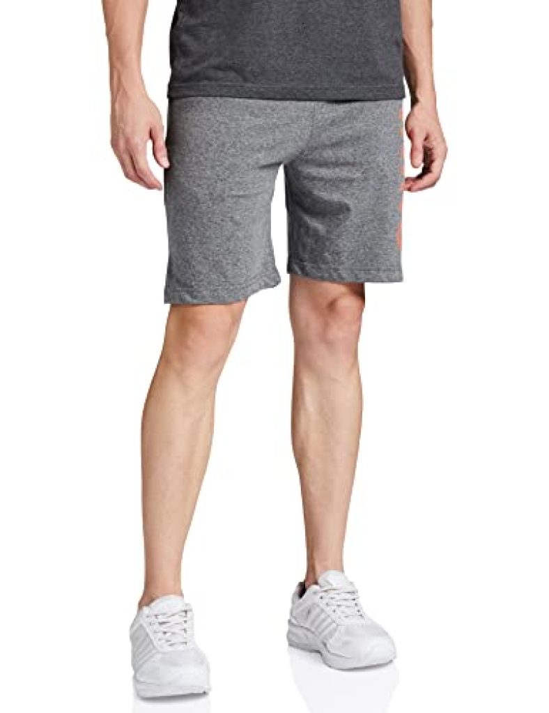 Chromozome Men’S Regular Fit (N-169 Running Shorts_Charcoal Melange_L)