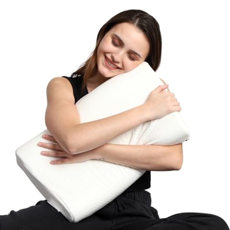 Cozyards Orthopedic Cervical Memory Foam Pillow For Superior Neck Pain And Shoulder Pain Relief, 1 Year Brand Warranty, Suitable For Kids & Adults Who Prefer Thin Sleeping Pillow, 3 Inch Cervical