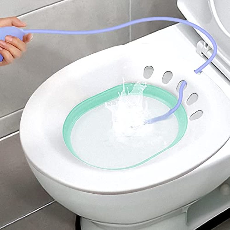 Foldable Sitz Bath Tub By Expertomind Sitz Bath Tub For Fissure With Pressure Pump Fits With Toilet Seat & Chair