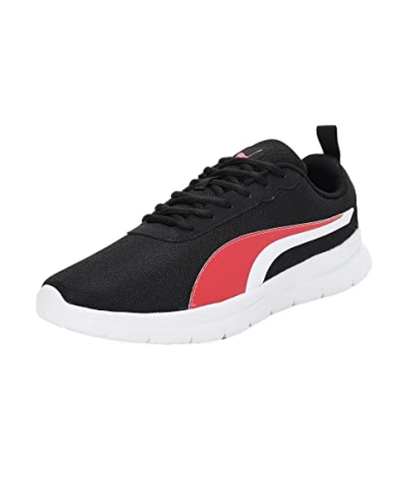 Puma Mens Supreme Comfort Black-White-High Risk Red Walking Shoe – 8 Uk (37905001)