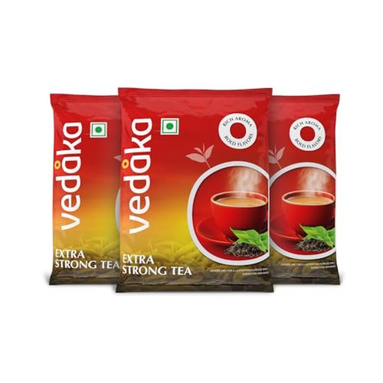 Vedaka Extra Strong Tea| Kadak Chai | Bold & Aromatic | 1.5 Kg (Pack Of 3, Each 500 G)