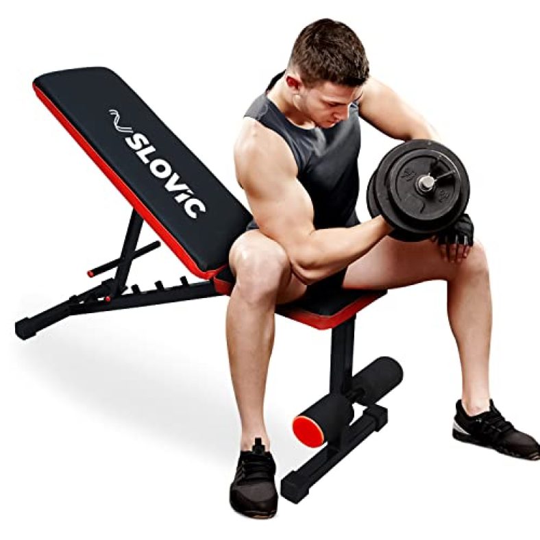 Adjustable Gym Bench For Home Workout By Slovic (Weight Capacity Up To 500 Kg) Incline Decline Bench With 7 Positions | Fitness Bench For Bench Press, Chest Press | Exercise Bench For Home