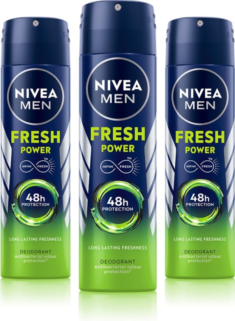 Nivea Men Fresh Power Deodorant Spray Body Spray – For Men(150 Ml, Pack Of 3)