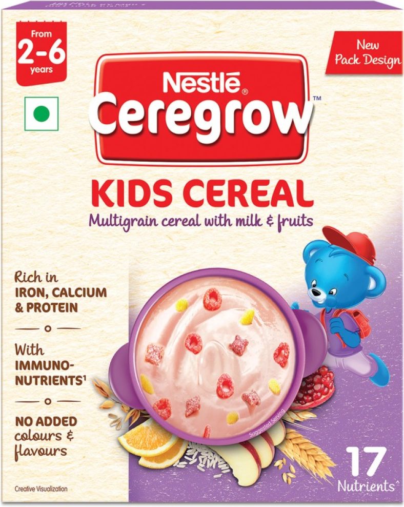 Nestle Ceregrow Multigrain Cereal With Milk & Fruits From 2 To 6 Years Cereal(300 G, 24+ Months)