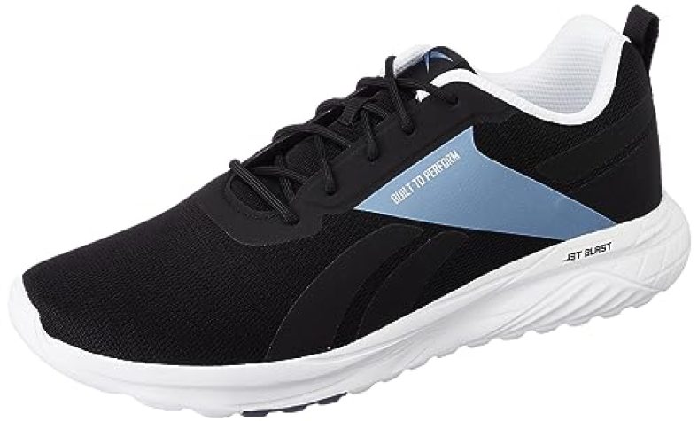 Reebok Mens Distance Fusion Black/White/Blue Slate Sneaker – 6 Uk (Iq7001)