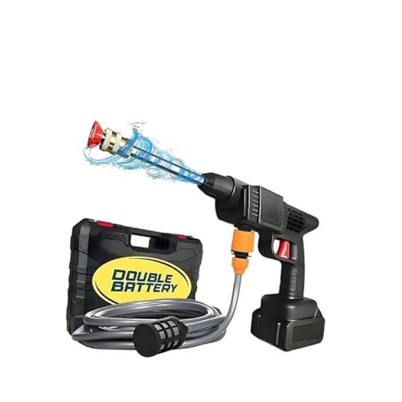 Oviara Cordless Portable Pressure Washer Gun 48V 12000Mah High Pressure Water Gun| Wireless High Pressure Washer Water Spray Gun For Car Wash Bike Washing Cleaning| Adjustable Nozzle And 5M Hose Pipe