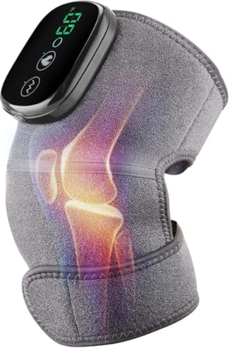 Sellastic Polyester, Knee Massager For Joint Pain Relief Machine,Electric Cordless Knee Heating Pad Therapy Vibration For Arthritis, Joints Pain Relief For Men/Women – 1 Year Warranty, M