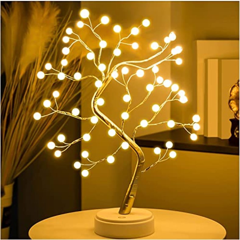 Desidiya® Decorative Led Tree Lamp Table Top,Fairy Lights Spirit Tree, Bonsai Tree Light, Decoration For Room,Wedding,Bedroom,Gifts (36 Led Pearl)