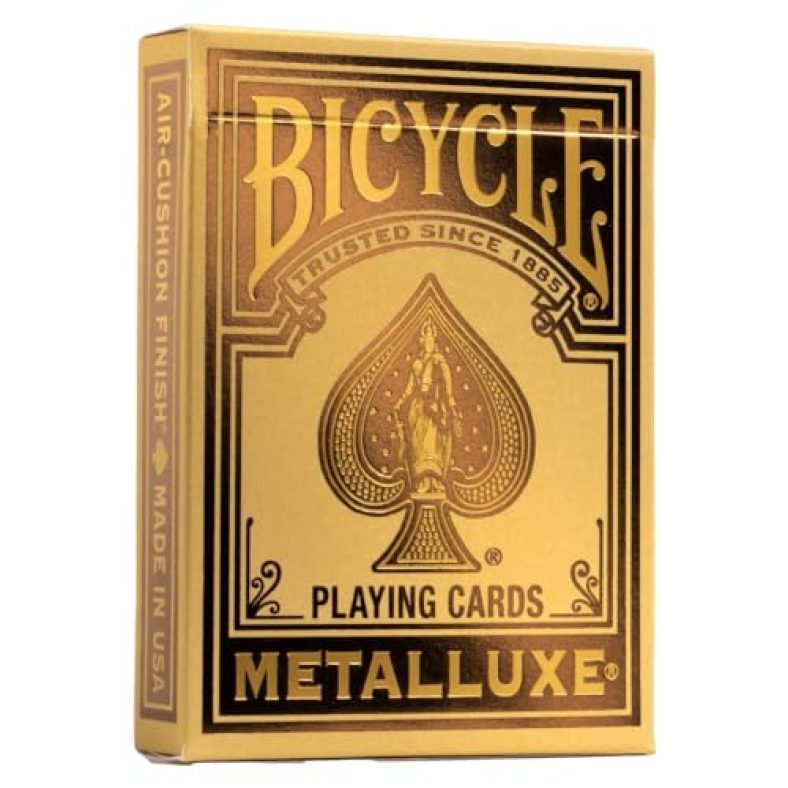 Bicycle Metalluxe Gold Playing Cards – Premium Metal Foil Finish – Poker Size