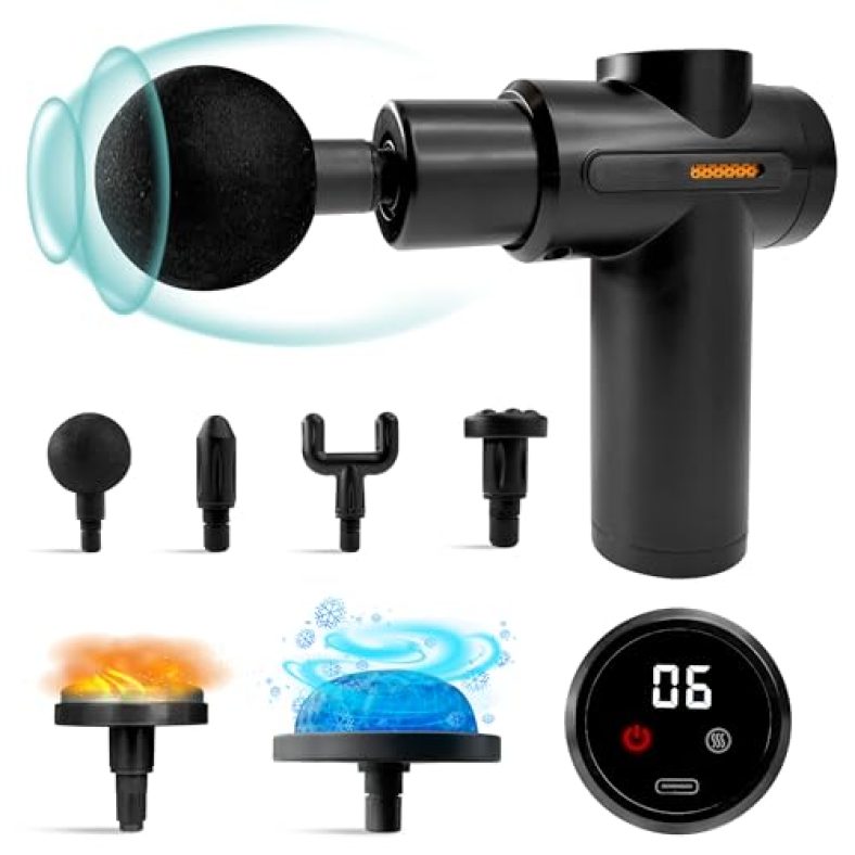 Slovic Massage Gun For Full Body Massager [6 Level] Massage Machine For Body Pain | Body Massager Machine For Pain Relief | Leg Massager For Pain Relief | Neck, Back & Head Massager | Massage Gun For Gym