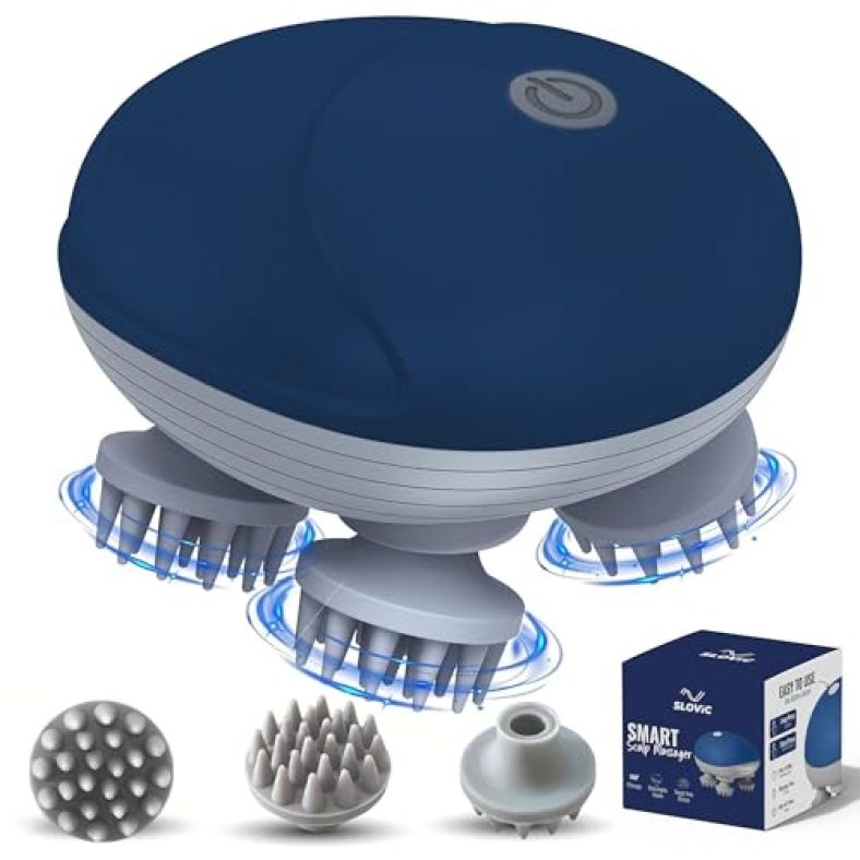 Slovic Scalp Massager [3 Speed Mode] | Head Massager Vibrating Machine | Scalp Massage For Hair Growth | Massage Machine For Body Pain & Relaxation | Hair Massage For Hair Growth | Portable & Handheld