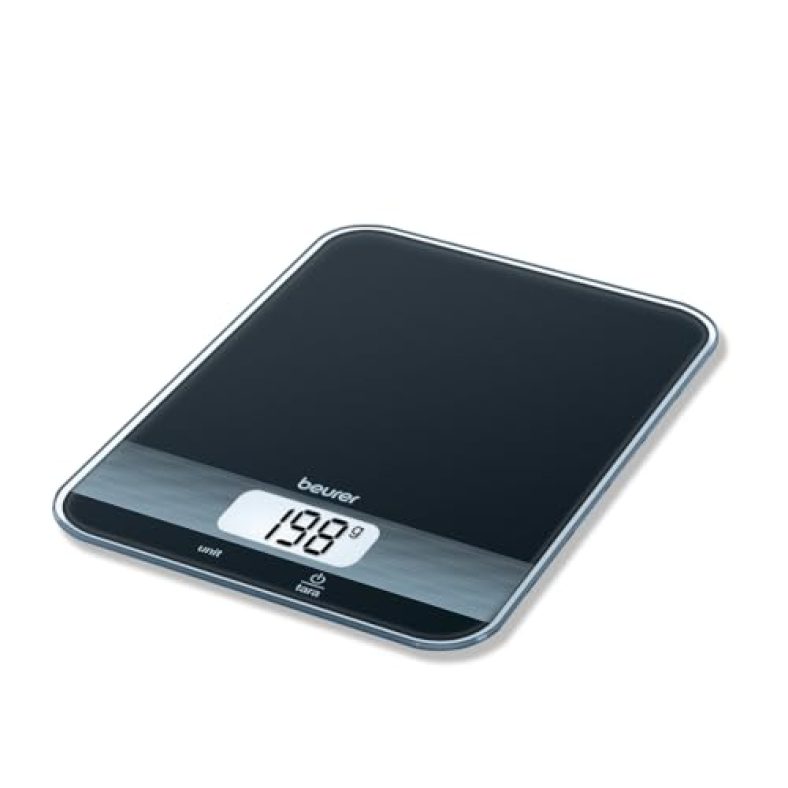 Beurer Black Ks 19 Kitchen Scales With Modern Touch Key Operation