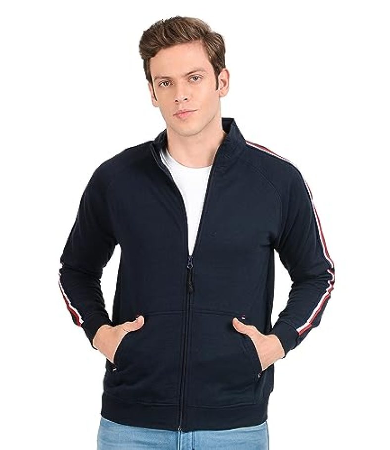 Awg All Weather Gear Standard Length Jacket For Men Jacket For Men Stylish Winter Jackets For Men Sports Jacket Gym Jackets For Men Cotton Sweatshirt With Zip Bike Jackets For Men, Navy Blue,X-Large