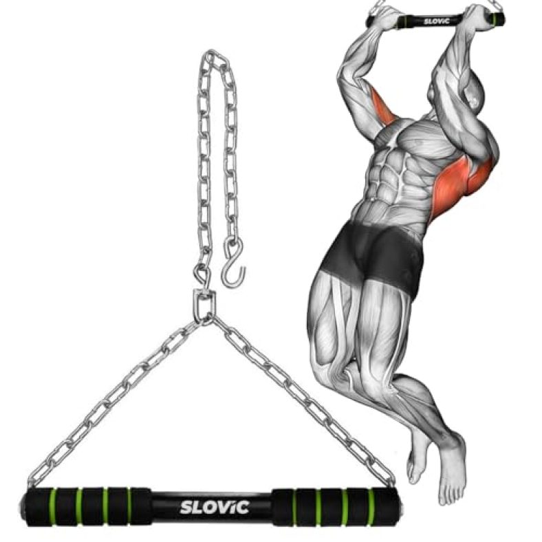 Slovic 5 Ft Chin Up Bar [120 Kg Capacity] | Gym Epuipment For Home Workout | Pull Up Bar Wall Mounted Hanging Rod For Height Increase For Kids & Adults| Anti Skid Grip Chin Up Bar For Home Workout