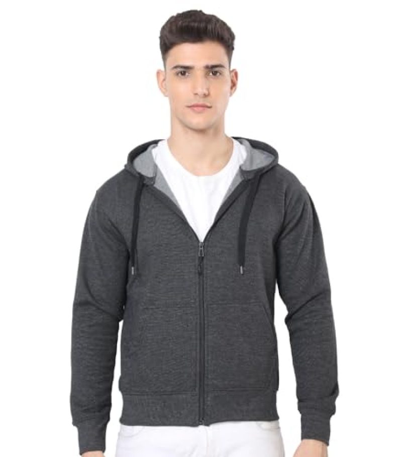 Scott International Hoodies For Men Winter Jackets For Men Sports Jacket Gym Jackets For Men Cotton Sweatshirt With Zip Bike Jackets For Men Hoodies For Men Stylish Charcoal Grey