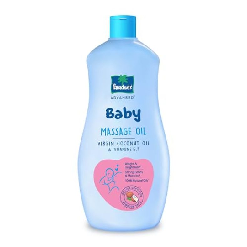 Parachute Advansed Baby Massage Oil For New Born| 100% Virgin Coconut Oil | Clinically Proven For Better Growth| Vitamin E & F| 400 Ml