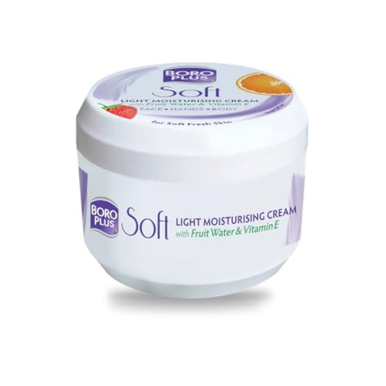 Boroplus Soft Light Moisturising Cream | Light & Non-Sticky | Provides 24 Hour Moisturisation|Ayurvedic Cream For All Seasons |Hand Cream, Body Cream & Face Cream | Vitamin E – 200 Ml