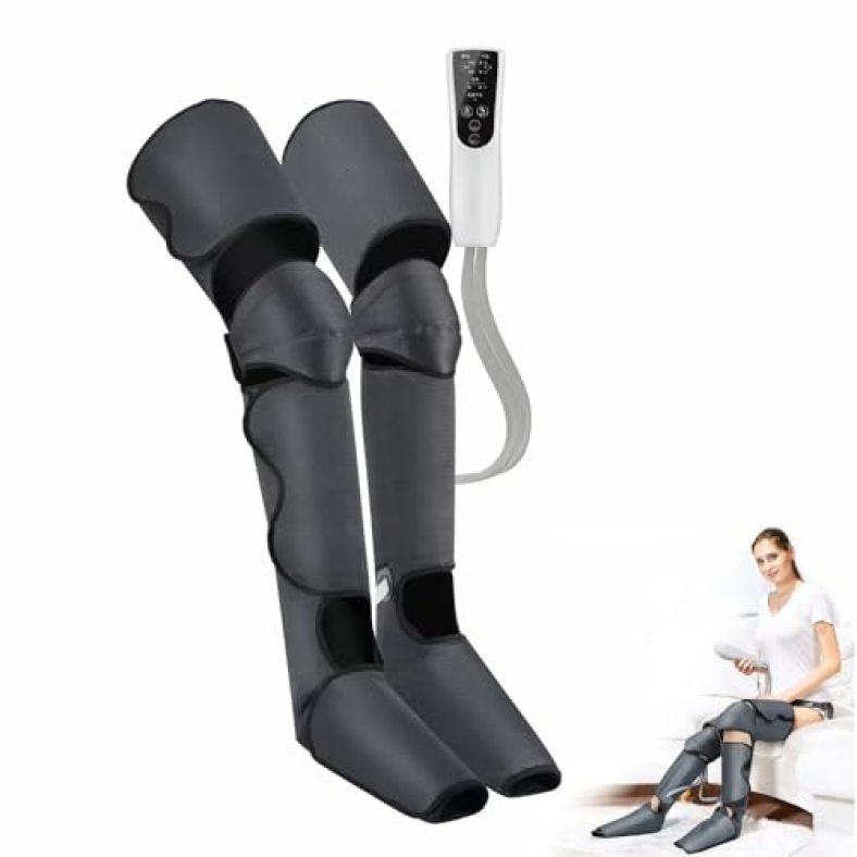 Slovic Leg Massager For Pain Relief, Air Compression For Circulation Calf Feet Thigh Massage, Sequential Boots Device With Handheld Controller, Helps Swelling Pains | Massager Machine For Pain Relief