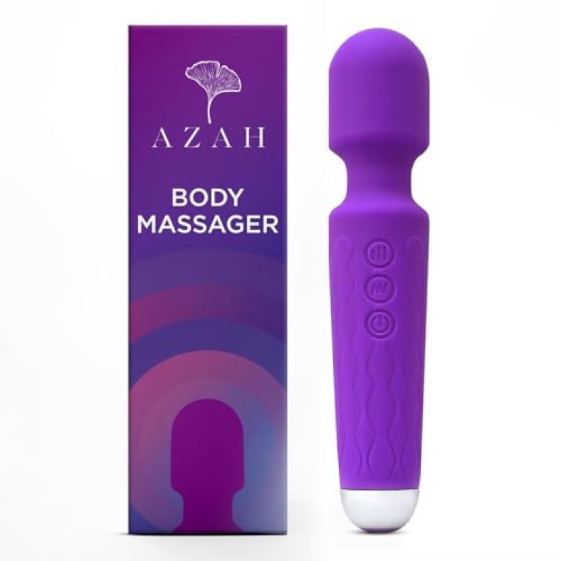 Azah Personal Massager For Women | 20 Vibration Modes, Usb Rechargeable, Waterproof, Medical Grade Silicone, 3 Months Warranty | Handheld Electric Body Massager | Full Body Massager For Pain Relief