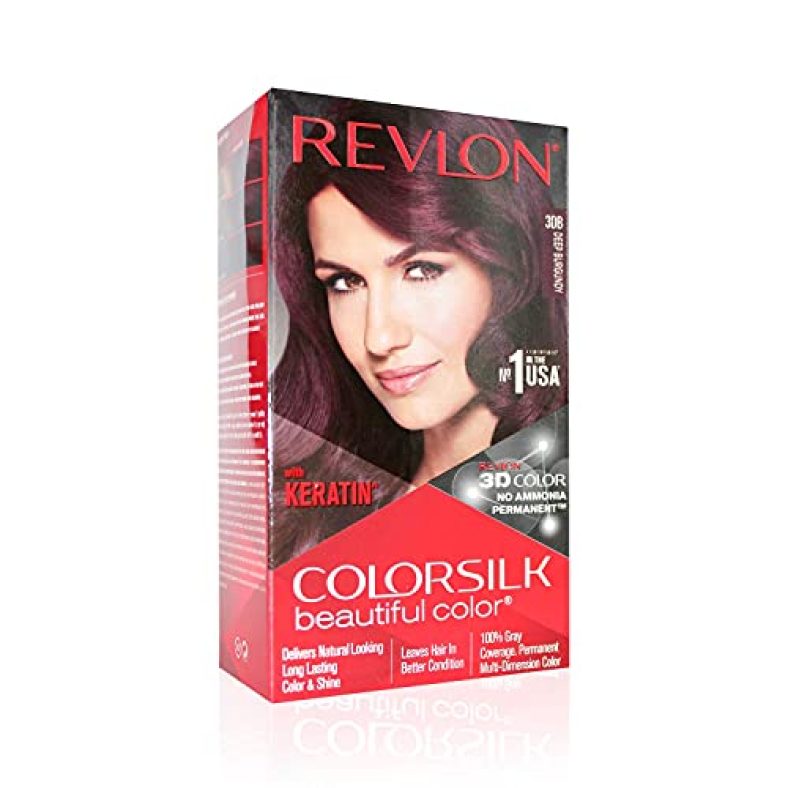 Revlon Colorsilk Beautiful Color, Permanent Hair Color With Keratin, 40Ml + 40Ml + 11.8Ml – Deep Burgundy 3Db (Pack Of 1)