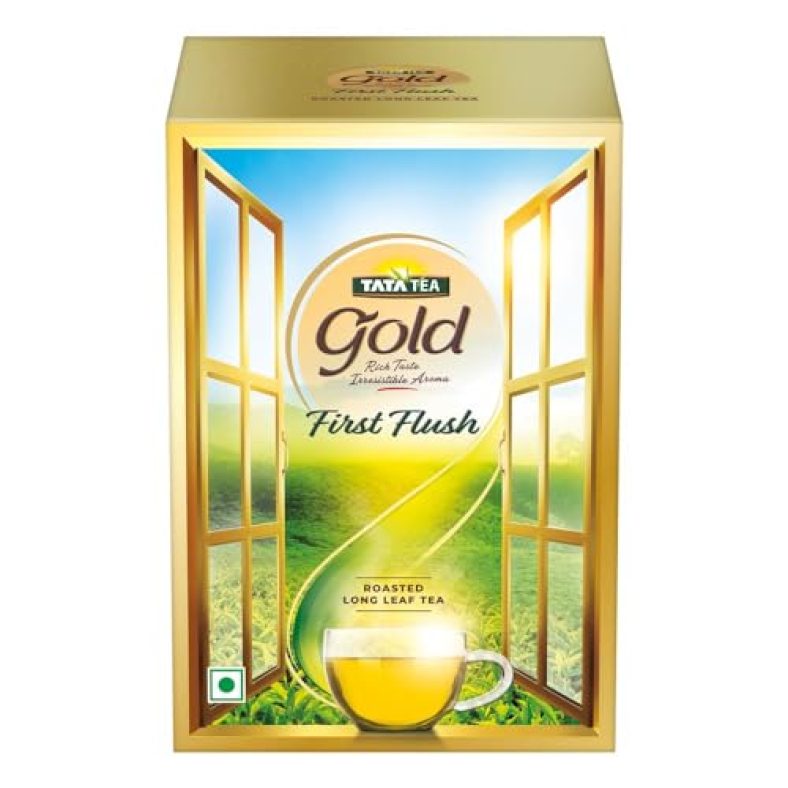 Tata Tea Gold First Flush, 250G, Roasted Long Leaf Tea, Rich Taste & Smoky Aroma