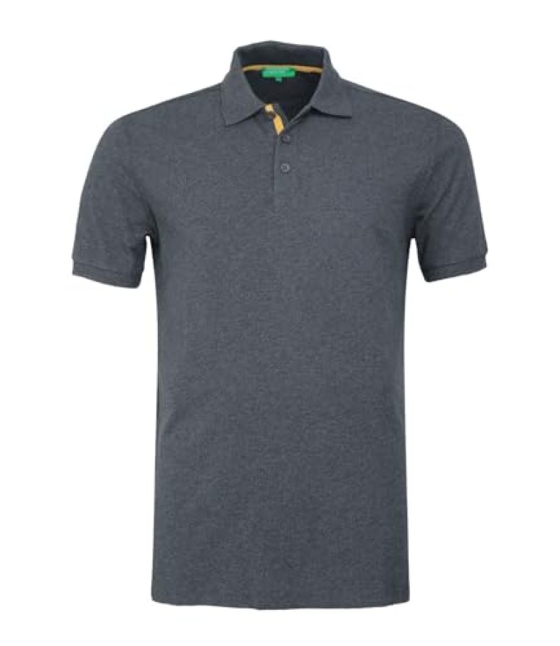 United Colors Of Benetton Polo T Shirt | Collar Tshirts | T-Shirt For Men | Half Sleeves Plain T Shirt | T-Shirt |Tshirt For Men Stylish | Men’S Tshirt | Regular Fit Men T-Shirt Charcoal Melange