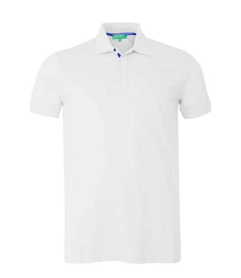 United Colors Of Benetton Polo T Shirt | Collar Tshirts | T-Shirt For Men | Half Sleeves Plain T Shirt | T-Shirt |Tshirt For Men Stylish | Men’S Tshirt | Regular Fit Men T-Shirt White