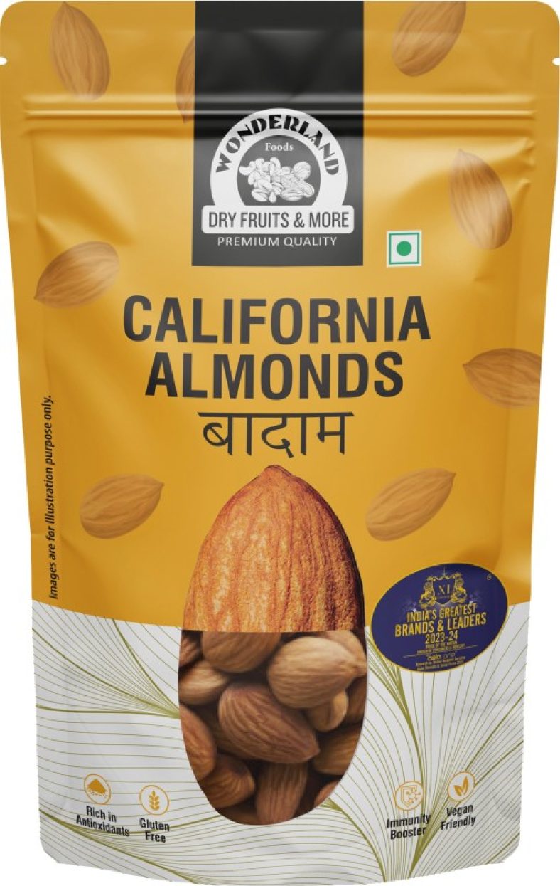 Wonderland Raw Califoria Almonds Almonds(500 G)