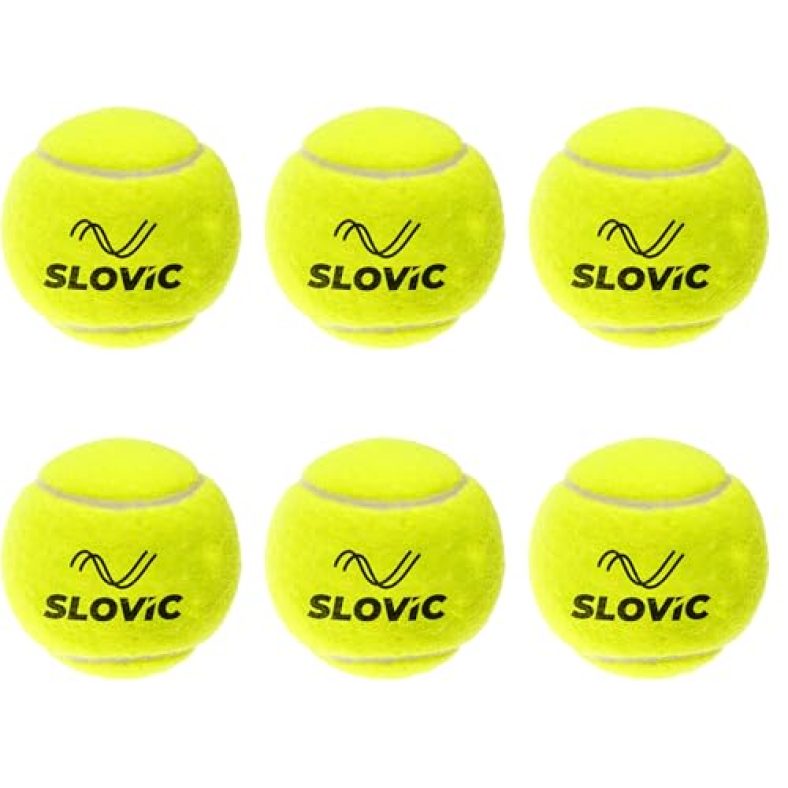Slovic Tennis Ball For Home [Pack Of 6] | Cricket Ball For Home | Rubber Ball Cricket | Tennis Ball For Cricket | Tennis Ball For Tennis Court | Lightweight Tennis Ball | Indoor Cricket Ball Set