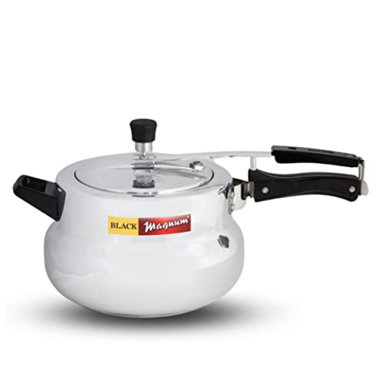 Black Magnum White Series 3.5 Ltr Matki Pressure Cooker Induction Compatible Model No: Wipm-4