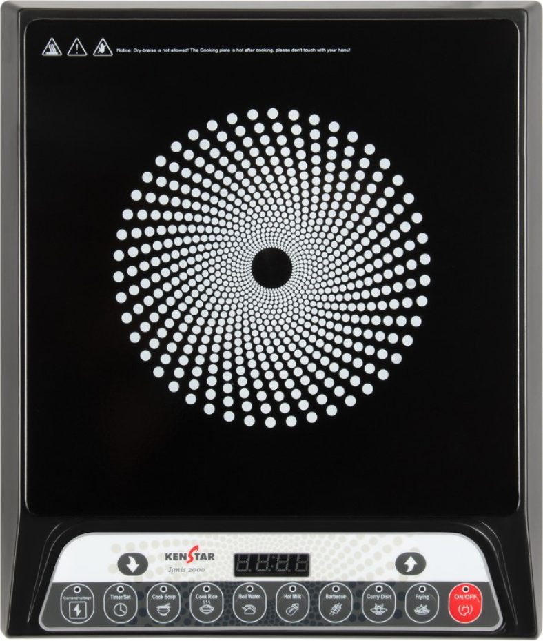 Kenstar 2000 W Induction Cooktop Push Button(Black, Ignis 2000 W)