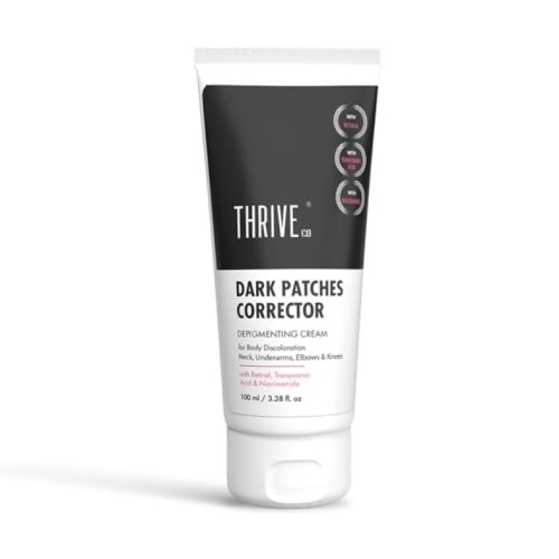 Thriveco Dark Patches Corrector Cream| Dark Patches Removal | With Retinal &Niacinamide For Dark Neck, Underarms, Inner Thighs, Knuckles, Elbows & Knees. Men & Women | 100Ml