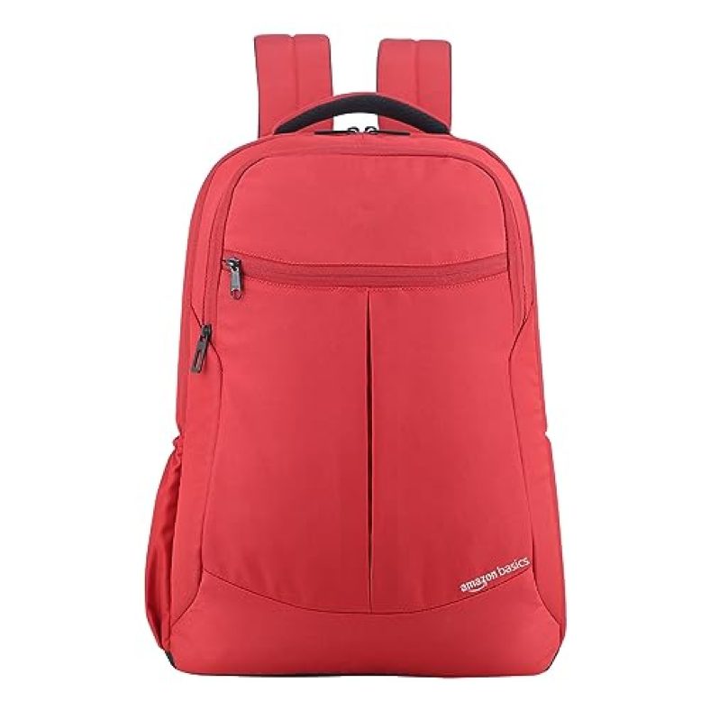 Amazon Basics Nova 15.6-Inch Laptop Backpack For Office Or College (29 L, Red)