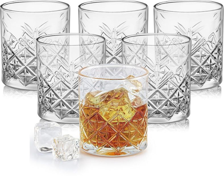 Cello (Pack Of 6) Classix Tumblers | Dishwasher Safe | Used To Serve Water, Juice, And Beverages | Glass Set Whisky Glass(325 Ml, Glass, Clear)