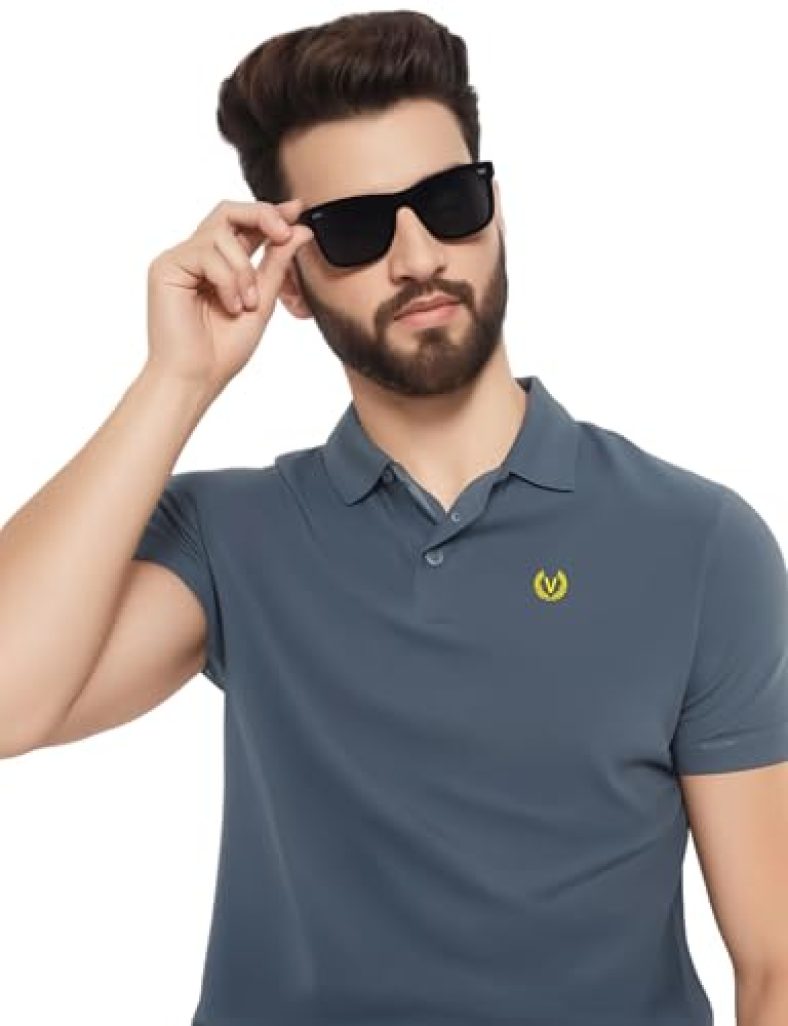 Mack Jonney Men’S Solid Premium Pique Cotton Navy Blue Polo T Shirt | Polo Tshirts | Half Sleeves | Solid-Regular Fit