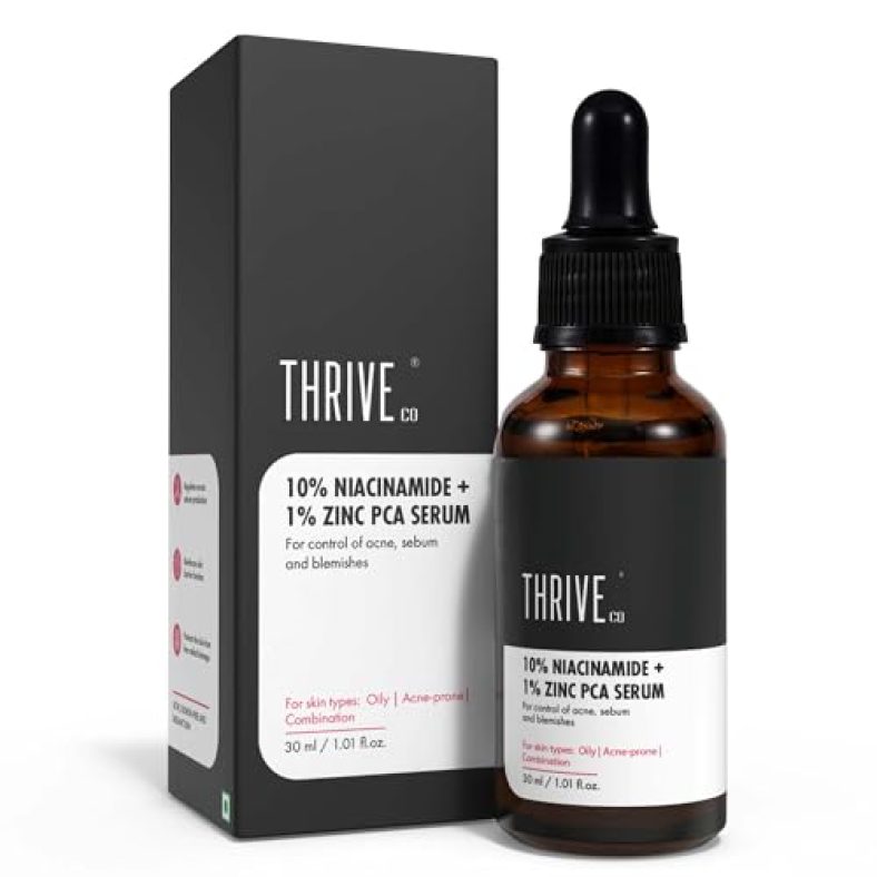 Thriveco 10% Niacinamide Face Serum + 1% Zinc Pca For Clear Glowing Skin | Reduction Of Acne | Men & Women, 30Ml