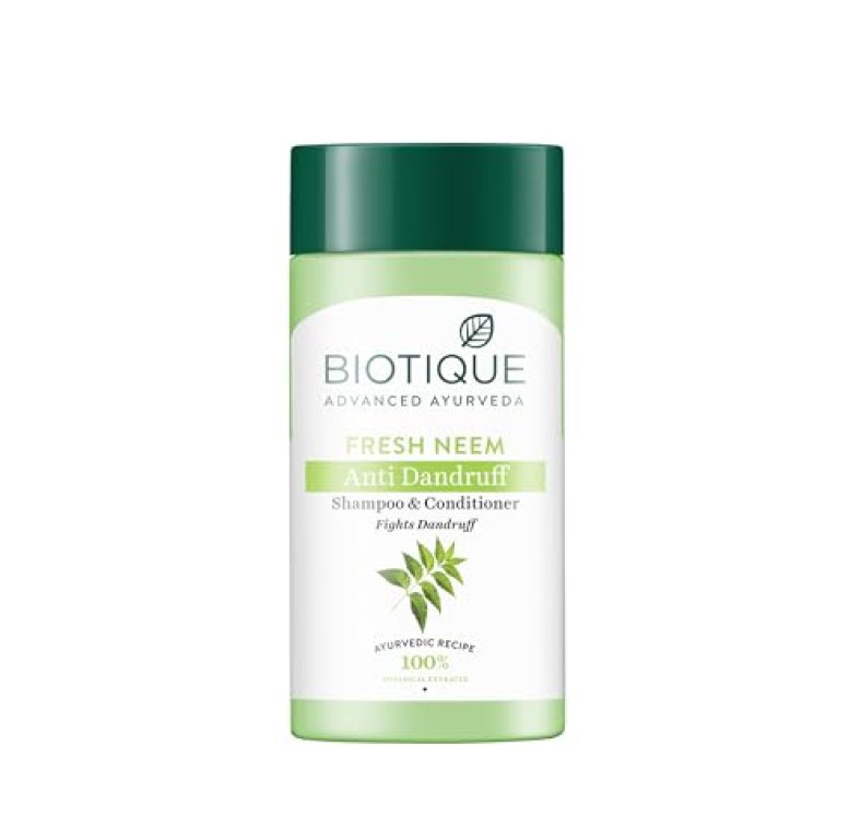 Biotique Fresh Neem Anti Dandruff Shampoo And Conditioner | Controls Dandruff | Eliminates Dryness, Flaking, And Itching | Hair Looks Fresh And Lustrous |Suitable For All Skin Types | 20Ml