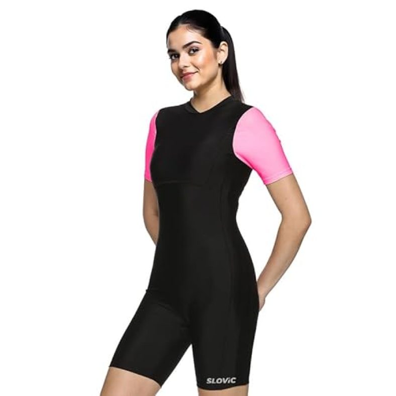 Slovic Swimming Suit For Women [Large] | One Piece Bodysuite For Women | Beachwear For Girls | Quick Dry & Stretchable Swimwear For Ladies | Swimming Dress For Swimming Pool