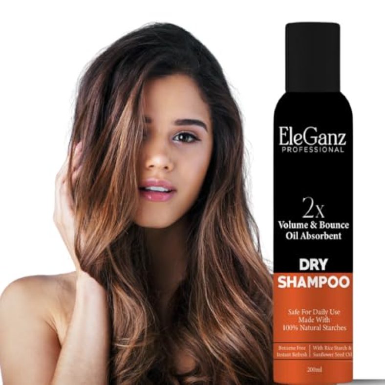 Eleganz Dry Shampoo, 100% Natural, Rice Starch, 200Ml, All Hair Types