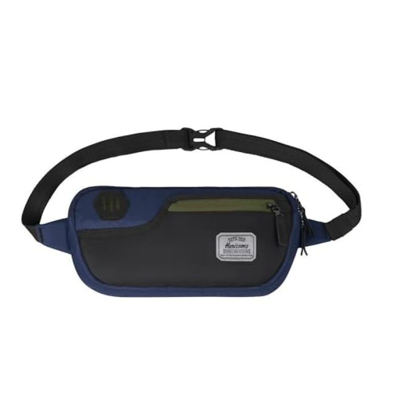 Harissons Orbito Crossbody Chest Sling Bag For Men & Women | Fanny Pack For Hiking, Travel, Camping & Outdoor Sports With Adjustable Strap (Navy & Black)