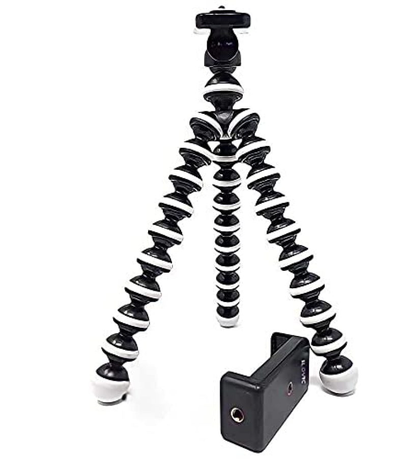 Slovic Gorilla Tripod Mobile Holder [10 Inch] | Flexible Tripod For Phone | Flexible Gorilla Stand For Point And Shoot & Action Cameras Ring Lights, Panel Reflectors, Umbrellas, And Flashlights