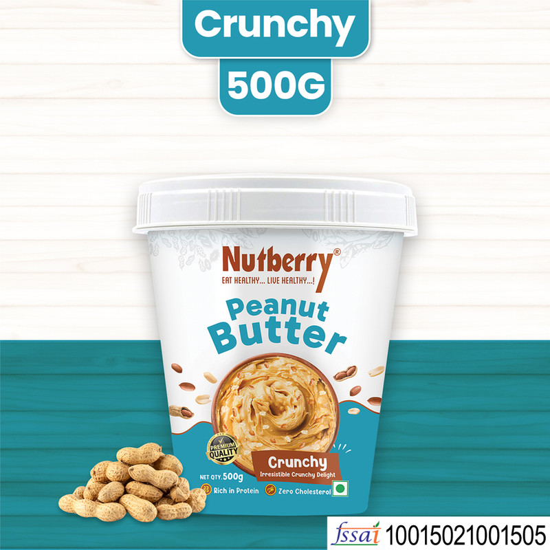 Nutberry Peanut Butter Crunchy 510Gm In Bucket 500 G