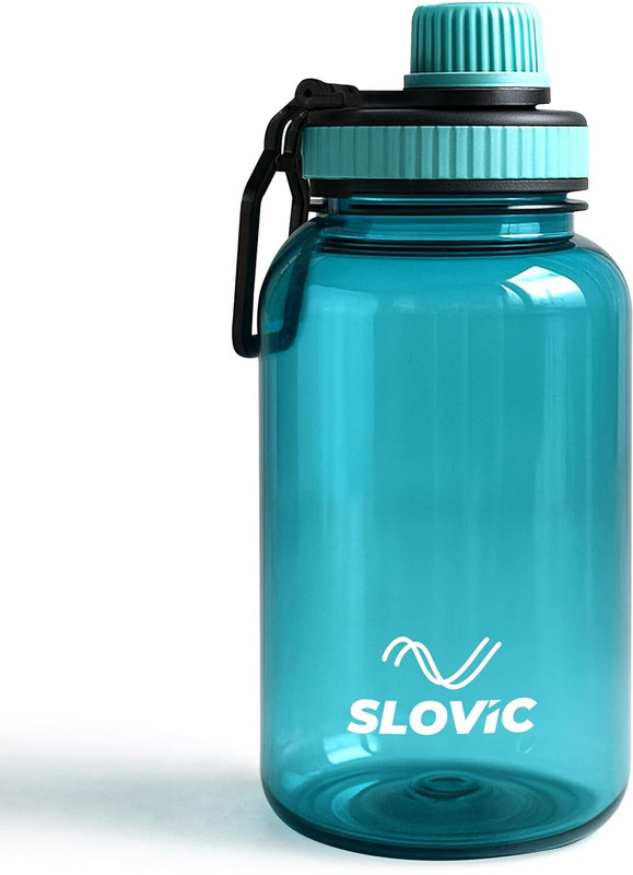 Slovic Portable Bottle | 600Ml | Screw Cap | Transparent Blue 600 Ml Bottle(Pack Of 1, Blue, Plastic)