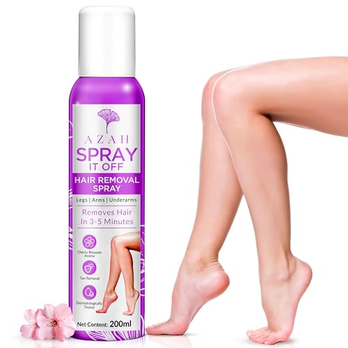 Azah Hair Removal Spray Cream [200 Ml] | Remove Hairs In 3-5 Mins Only | Painless & Irritation Free Body Hair Removal For Chest, Legs, Arms & Underarm | Hair Removal Spray For Women
