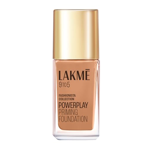 Lakmé 9To5 Primer + Matte Perfect Cover Foundation, N340 Neutral Almond, 25 Ml, Buildable Coverage, Liquid, All Skin Type